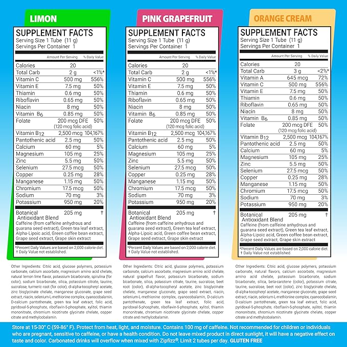 Zipfizz Daily Energy Drink Powder, Variety Pack, 15 Pack | 3-in-1 Sustained Energy, Rapid Hydration, and Essential Vitamins | Sugar-Free | Electrolyte Powder | Contains Vitamin B-12 & Antioxidants