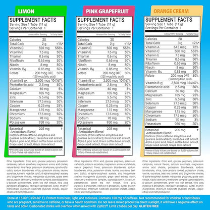 Zipfizz Daily Energy Drink Powder, Variety Pack, 15 Pack | 3-in-1 Sustained Energy, Rapid Hydration, and Essential Vitamins | Sugar-Free | Electrolyte Powder | Contains Vitamin B-12 & Antioxidants