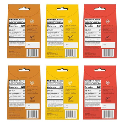 Wedderspoon Organic Manuka Honey Drops, Variety Pack, 4 Oz (Pack of 6) - Genuine New Zealand Honey - Perfect Remedy for Dry Throats