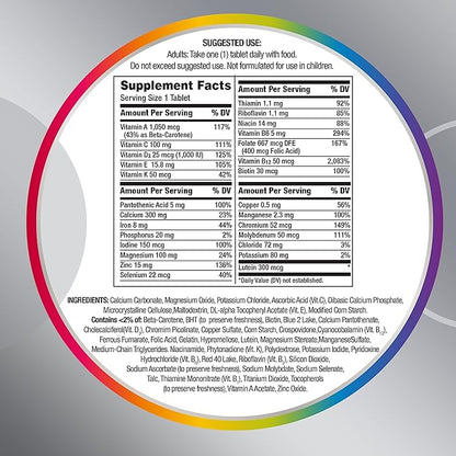 Centrum Silver Women's Multivitamin for Women 50 Plus, Multivitamin/Multimineral Supplement with Vitamin D3, B Vitamins, Non-GMO Ingredients, Supports Memory and Cognition in Older Adults - 100 Ct