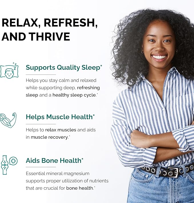 Sandhu's Magnesium Glycinate 400mg Capsules with Quercetin | Quality Sleep, Relaxation, Muscle, Bone Health & Immune Support | 120 Count (Pack of 3) | Easy to Swallow | for Women and Men