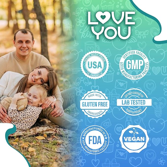 Love You Reduced Glutathione 98% Purity 1040 mg + Vitamin C, E & D3 1804 mg Total per Serving | Intracellular Antioxidant | Supports Detoxification & Immune Function | 120 Veggie Caps | 30 Servings