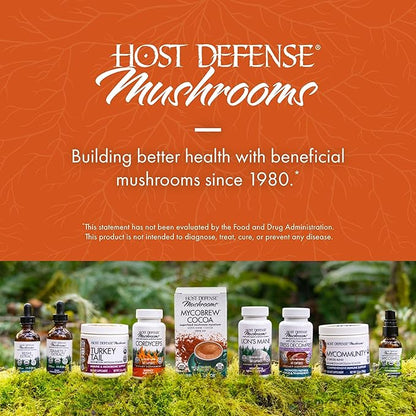 Host Defense Breathe* Capsules - Immune & Respiratory Support Mushroom Supplement - Herbal Lung Health Supplement with Chaga, Reishi & Cordyceps - 30 Capsules (15 Servings)*