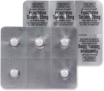 GoodSense Maximum Strength Famotidine Tablets, 20 mg, Acid Reducer for Heartburn Relief