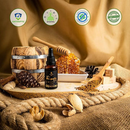 Natural Bee Propolis Extract, 30 mL, Advanced Liquid Tincture Immune System Booster and Seasonal Defense, Pure High Potency Herbal Supplement, Non-GMO (Propolis (2) Pack)…
